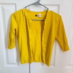 EUC cheery yellow cardigan sweater